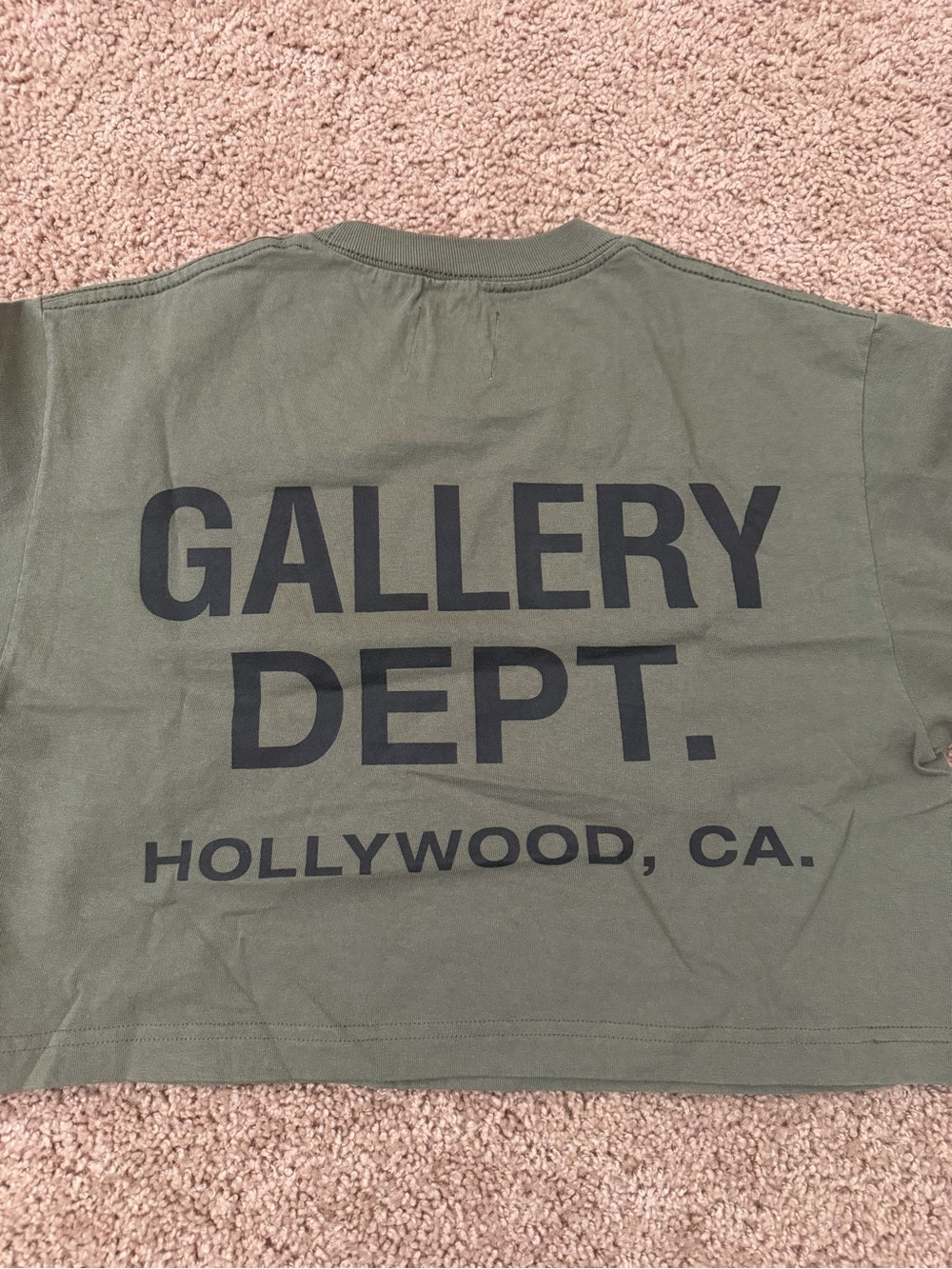 Gallery Dept Olive Green Logo T‑Shirt